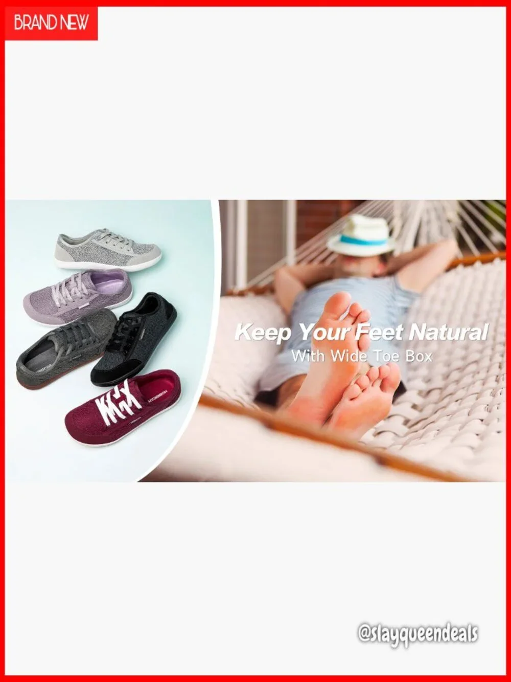 Zero Drop Barefoot Walking Sneakers Wide Toe Box Athletic Shoes